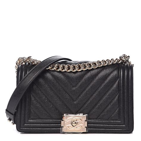 chanel medium chevron caviar boy